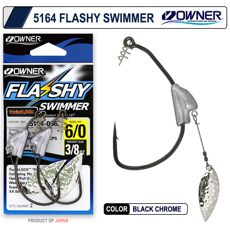 Owner 5164 Flashy Swimmer Kurşunlu Kaşıklı Silikon İğnesi